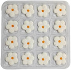 16 Pcs Edible White Sugar Flowers Cake Decorations Icing Decoration by EPHVODI