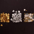 Confect Christmas Sprinkles | Grey, Gold & White Mix | Edible Star, Pearl & Flower Shaped Sprinkles | Elegant Holiday Cake & Cupcake Decorations- 5 Oz - Image 4