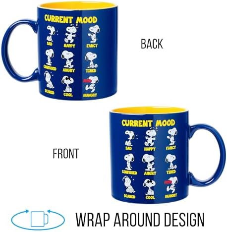 Silver Buffalo Peanuts Snoopy Current Mood Emotions, Ceramic Mug, 20oz - Image 5