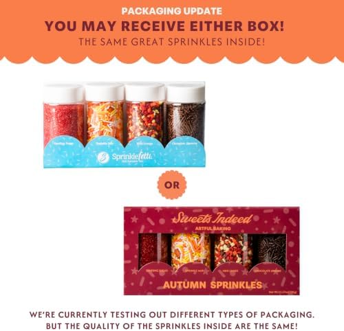 Sweets Indeed Fall Sprinkles 4 Pack, Pumpkin & Leaf Shapes, 11.57 ounces - Image 2