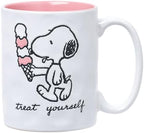 Silver Buffalo Peanuts Snoopy Beach, Wax Resist Ceramic Pottery Mug, 17oz by SilverBuffalo