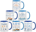 Didaey 6 Pcs Lake House Coffee Mugs Lake Life Gifts Ceramic Cup 12 oz by Didaey