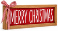 Merry Christmas Sign, Wooden Shelf, Table & Wall Decor for Indoor by flangairy