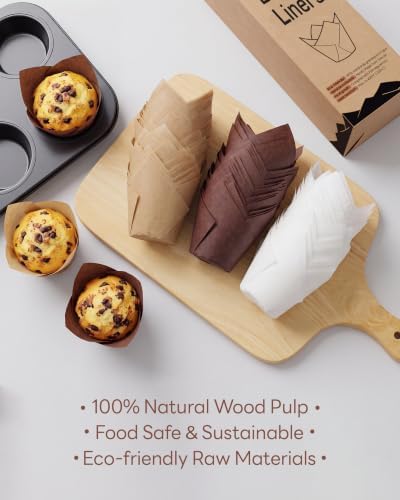 Bake Choice 200pcs Tulip Cupcake Liners, Standard Size, Mix Color - Image 4