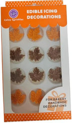 Maple Leaf Cakes Decorations Edible Thanksgiving Sugar Icing Decorations - Image 3