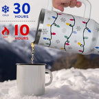 Christmas Tumbler 40 oz, Cute Holiday Drinking Cup, Stainless Steel Travel Mug with Handle and Straw Lid - Image 5