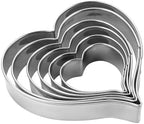 MrCookie Heart Cookie Cutters Set,6pc,Thickened Stainless Steel by MrCookie