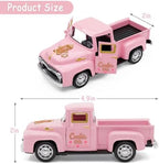 Pink Gingerbread Christmas Decor, Gingerbread Truck with House Candy Cane - Image 3