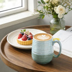 HASENSE Ceramic Coffee Mugs Set of 6, 16oz Coffee Cups with Handle - Image 7