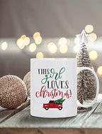 BLUE RIBBON This Girl Loves Christmas Holiday Coffee Mug, 11 oz - Image 3