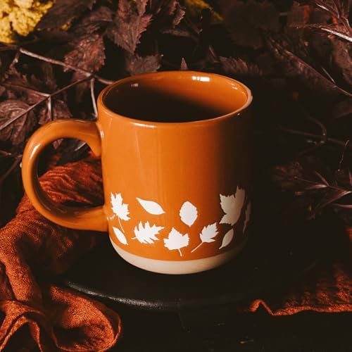 Sweet Water Decor Fall Mug Handcrafted Stoneware Coffee Mug with Autumn Leaves Design, 14 oz - Cozy and Stylish Fall Coffee Mugs - Unique Durable Fall Mugs for Autumn - Perfect Fall Mug for Gifting - Image 3