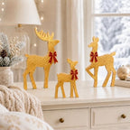Christmas Reindeer Home Decor, 3pcs Farmhouse Christmas Decorations Indoor - Image 2