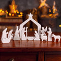 Ceramic 12Pcs Nativity Scene Set Figurine by NEROSUN