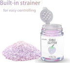 Iridescent Edible Glitter for Drinks - 5 Grams Prism Powder Cocktail Drink Glitter Food Grade Luster Shimmering Dust Vegan Metallic Food Coloring Sprinkle for Cake Decorating, Chocolates, Fondant Pops - Image 3
