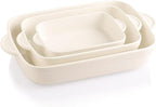 Sweejar Casserole Dishes for Oven, Ceramic Bakeware Set of 3, Lasagna Pan Deep by Sweejarco1949