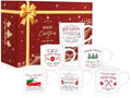 QIKSION 16oz Christmas Coffee Mugs, Large Hot Chocolate Mugs Set of 6, Holiday Cocoa Ceramic Mug Gift Set for Family, Friends and Colleagues by QIKSION