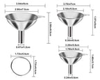 3PCS Kitchen Funnels Set, Stainless Metal Funnel - Image 2