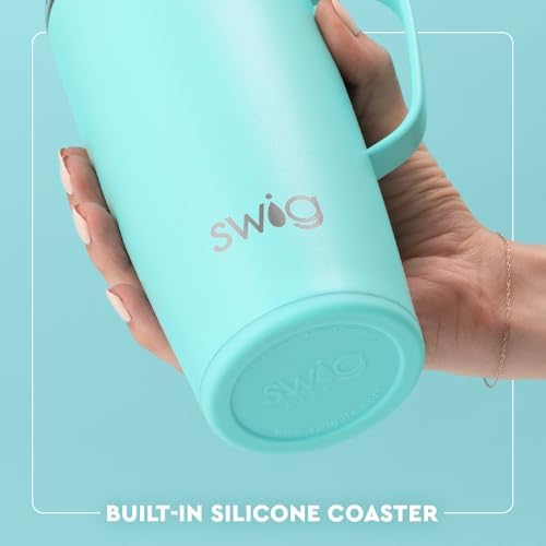 Swig Life 22oz Travel Mug, Insulated Tumbler with Handle and Lid, Cup Holder Friendly, Dishwasher Safe, Stainless Steel, Travel Coffee Cup, Insulated Mug (Ribbons and Bows) - Image 5