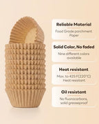 Bake Choice 400pcs Mini Cupcake Liners for Baking, Muffin Liners - Image 3