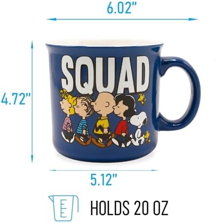 Silver Buffalo Peanuts Squad Ceramic Camper Mug, Classic Drinkware, 20oz - Image 2