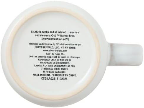 Silver Buffalo Gilmore Girls Logo Reactive Glaze Ceramic Camper Mug, 20oz - Image 4