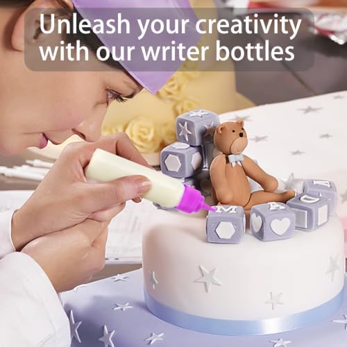 10pcs Squeeze Writer Bottles 30ml/60ml Plastic Icing Bottles Small Easy Squeeze Bottle 1 And 2 Ounce For Cakes Cookie Decorating, Food Coloring, Food DIY & Ice Cream Decoration - Image 3