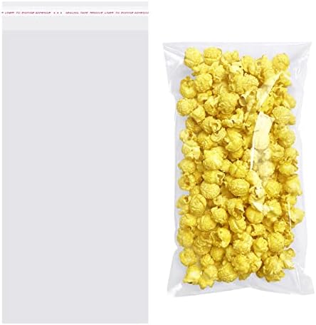 6x12 In Self Sealing Cellophane Bags, Clear Cellophane Bags 200PCS by Morepack