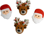 Wilton Santa and Reindeer Royal Icing Decorations, 12-Count - Image 2