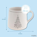 Karma Gifts, Winter White Mug, Pinecone, 18 OZ - Image 3
