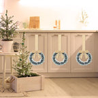 Retrowavy 12 Pcs Small Christmas Kitchen Cabinet Wreaths with Ribbon - Image 3