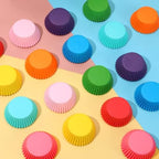 SANNIX 450pcs Rainbow Bright Cupcake Liners, Colorful Baking Cups Cupcake Wrappers Paper Wraps Muffin Liners for Birthday Pride Party Decorations Supplies(9 Colors) - Image 3