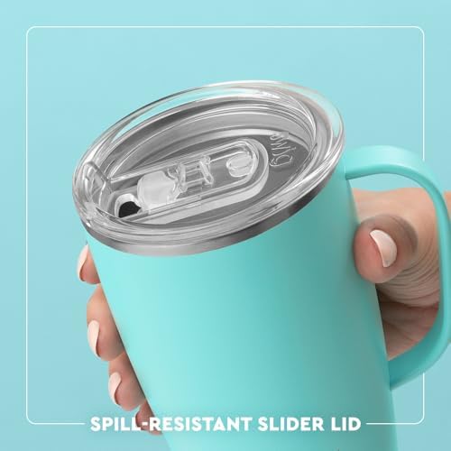 Swig Life 18oz Travel Mug, Insulated Tumbler with Handle and Lid, Cup Holder Friendly, Dishwasher Safe, Travel Coffee Cup, Easter Basket Stuffers, Easter Gifts for Women (Bunny Trail) - Image 4