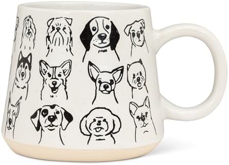Abbott Collection Oversized Mug with Dog Drawings by AbbottCollection