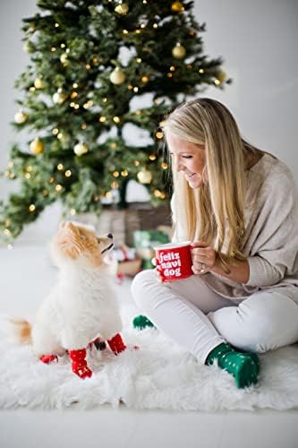 Pearhead Feliz Navidog Christmas Coffee Mug, Red, 15 oz - Image 5