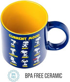 Silver Buffalo Peanuts Snoopy Current Mood Emotions, Ceramic Mug, 20oz - Image 6