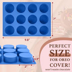 HKNMTT Silicone Round Cookie Mold, 4 PCS Candy Chocolate Moulds, 12-Cavity Cylinder Non-Stick Food Grade BPA Free Moulds for Making Handmade Soap Mini Cake Jelly Brownie Pudding Jello - Image 4