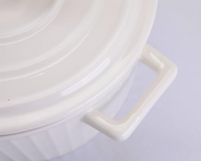 WHJY White Colorful Ceramic Casserole Dish - Image 3