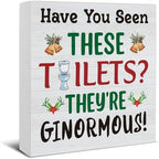 Christmas Bathroom Decorations - Funny Christmas Vacation Decor by EUDOSI