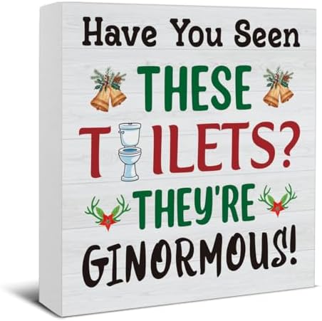 Christmas Bathroom Decorations - Funny Christmas Vacation Decor by EUDOSI