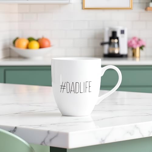 Pearhead Large Dad Life Mug, Ceramic Coffee Cup - Image 3
