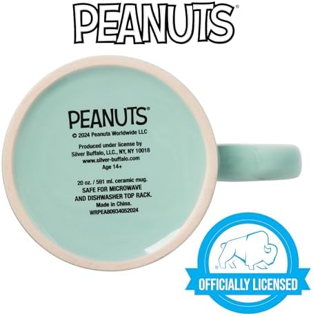 Silver Buffalo Peanuts Beagle on the Moon Snoopy Space, Ceramic Mug, 20oz - Image 4