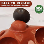 HKNMTT Silicone Semi-Sphere Molds 15 Cavities 2-Pack 1.5" for Chocolate Truffles Jelly Fat Bombs Gelatina, Small Baking Round Half Sphere Candy Moulds, Homemade Freeze Food Grade BPA Free Oven Safe - Image 3