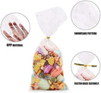 CCINEE Snowflake Treat Bag,Christmas Cellophane Bag with Twist Ties Candy Cookie Bags for Party Supplies,120PCS - Image 3