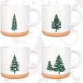 YHRJWN Christmas Mugs Set of 4-12Oz, Christmas Coffee Mugs With Xmas Tree Design, Holiday Gifts for Family, Friends, Dishwasher & Microwave Safe by Wefocusoncoffeemugs
