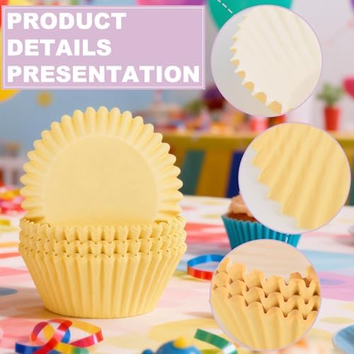 600 Pack Pastel Cupcake Liners Colorful Cupcake Wrappers Baking Cup Standard Size Muffin Liners for Spring Easter Baby Shower Wedding Birthday Pride Party Candy Cake Decorations Supplies - Image 3