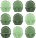 600 Pack Sage Green Cupcake Liners Dark Green Light Green Baking Cups Gradient Green Muffin Liners for Cupcake Wrappers Wedding Bridal Baby Shower Birthday Party by Unknown
