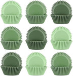 600 Pack Sage Green Cupcake Liners Dark Green Light Green Baking Cups Gradient Green Muffin Liners for Cupcake Wrappers Wedding Bridal Baby Shower Birthday Party by Unknown