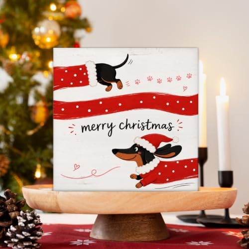 Dachshund Christmas Decor, Merry Christmas Weiner Dog Decorations - Image 3