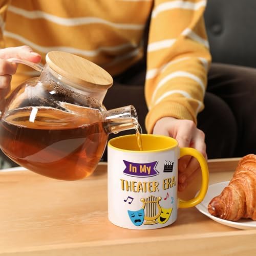 Didaey 6 Pcs Musical Theater Gift Ceramic Mugs 12 oz Drama Lover Coffee Cup - Image 5