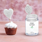White Edible Glitter Glimmer Powder for Cakes Drinks - Colaele 5 grams Food-Grade Luster Dust Metallic Food Decorating Sprinkle Glimmery Brew Dust for Baking Dessert Chocolates Decorations, Vegan - Image 3